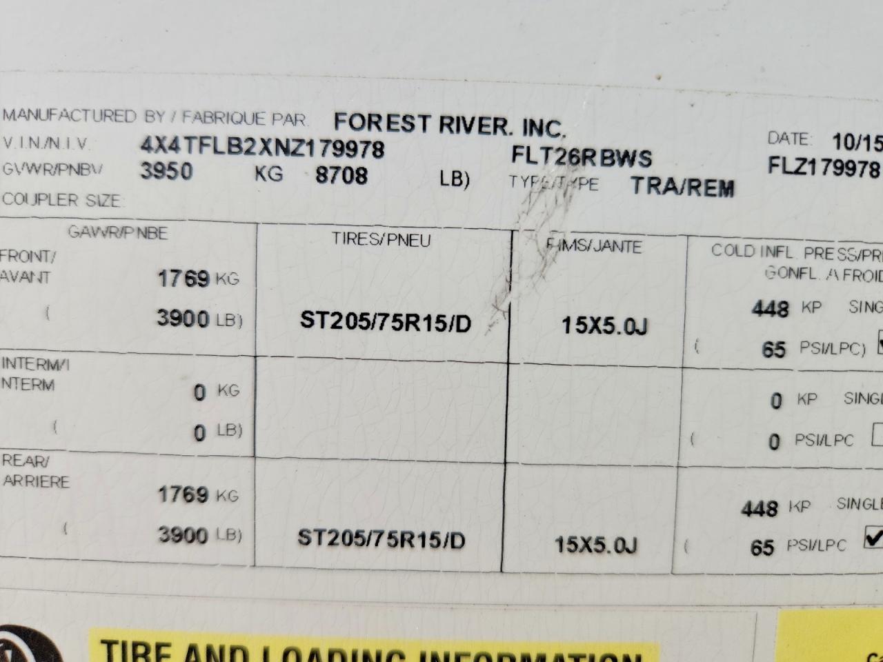 2022 Forest River Flagstaff 26RBWS
