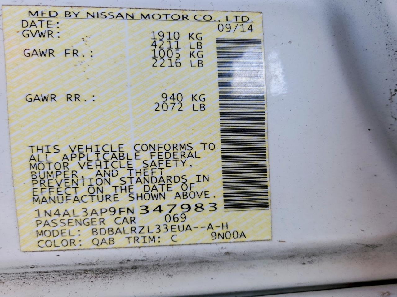 2015 Nissan Altima 2.5