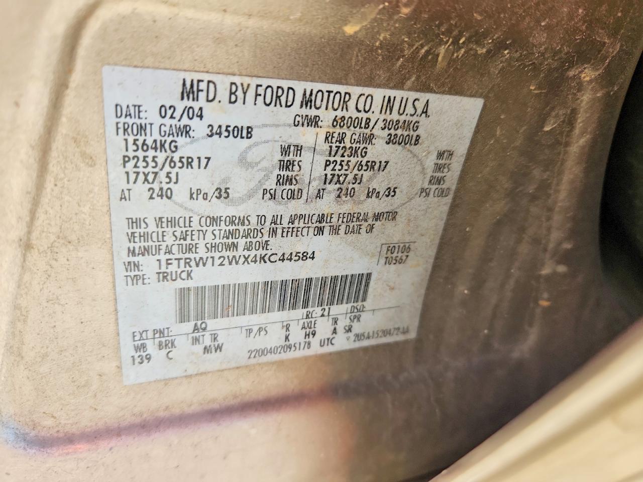 2004 Ford F150 Supercrew