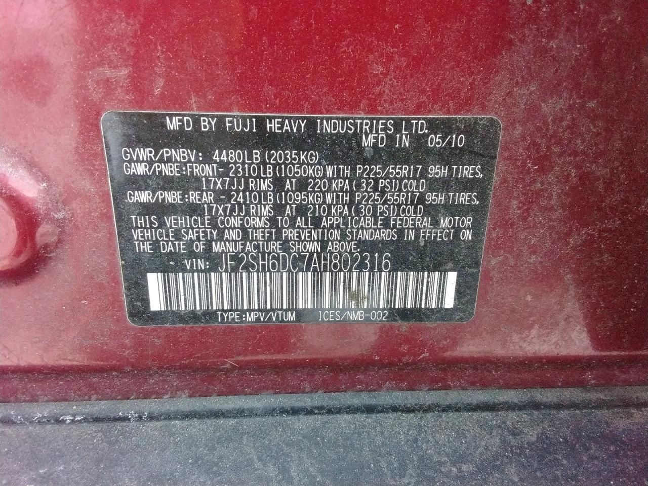 2010 Subaru Forester 2.5x Limited