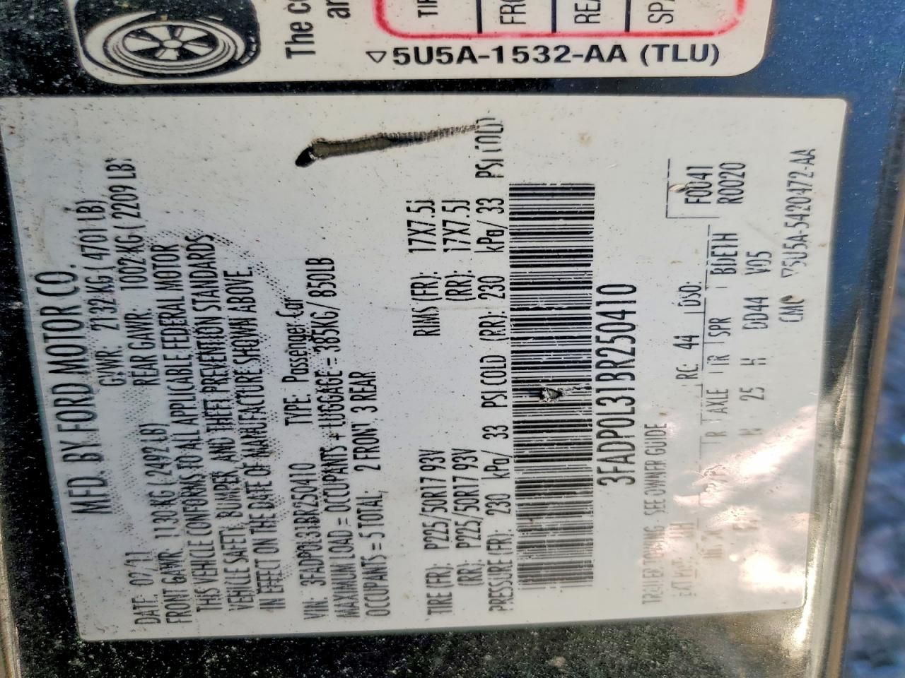 2011 Ford Fusion Hybrid