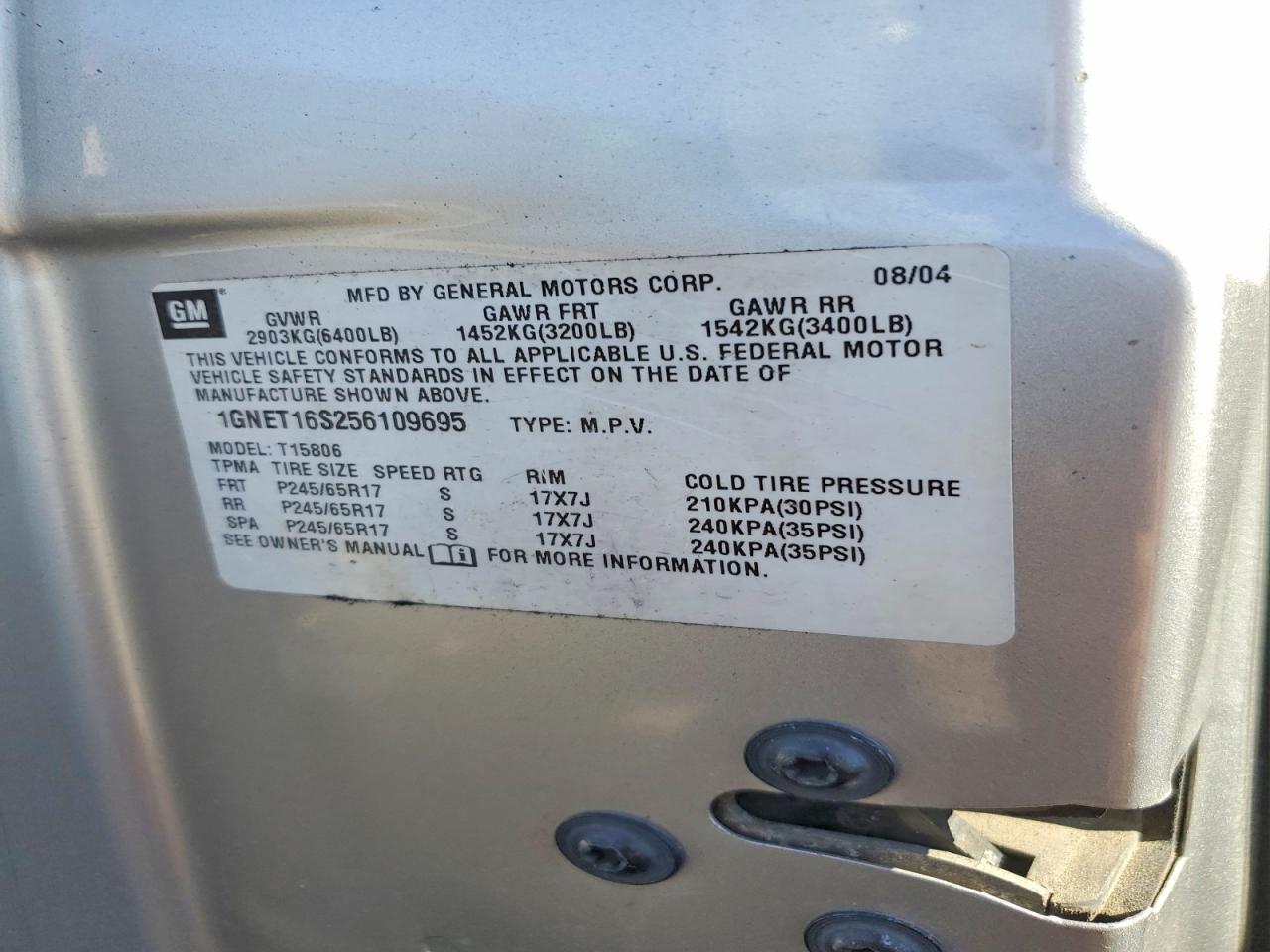 2005 Chevrolet Trailblazer ext ls