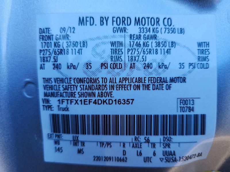 2013 Ford F150 Super cab