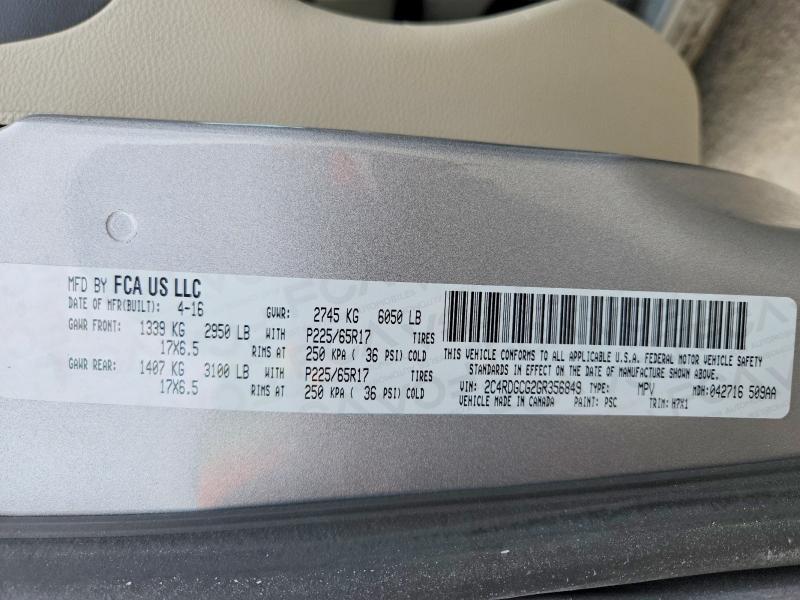 2016 Dodge Grand Caravan sxt