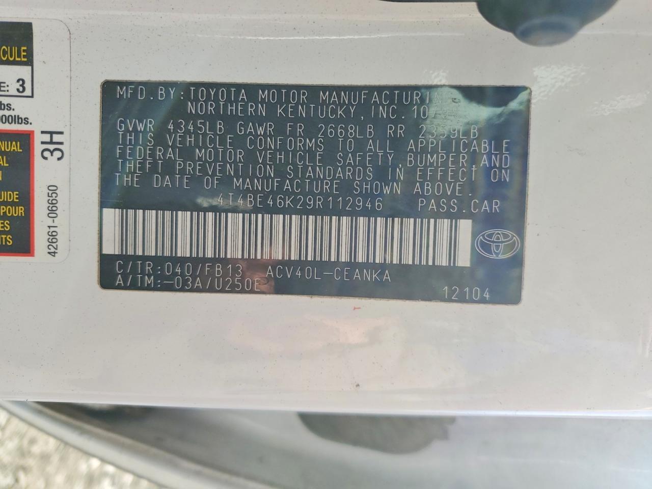 2009 Toyota Camry Base