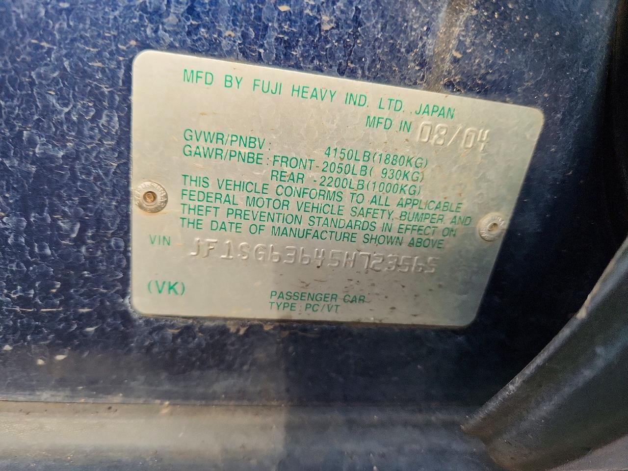 2005 Subaru Forester 2.5x