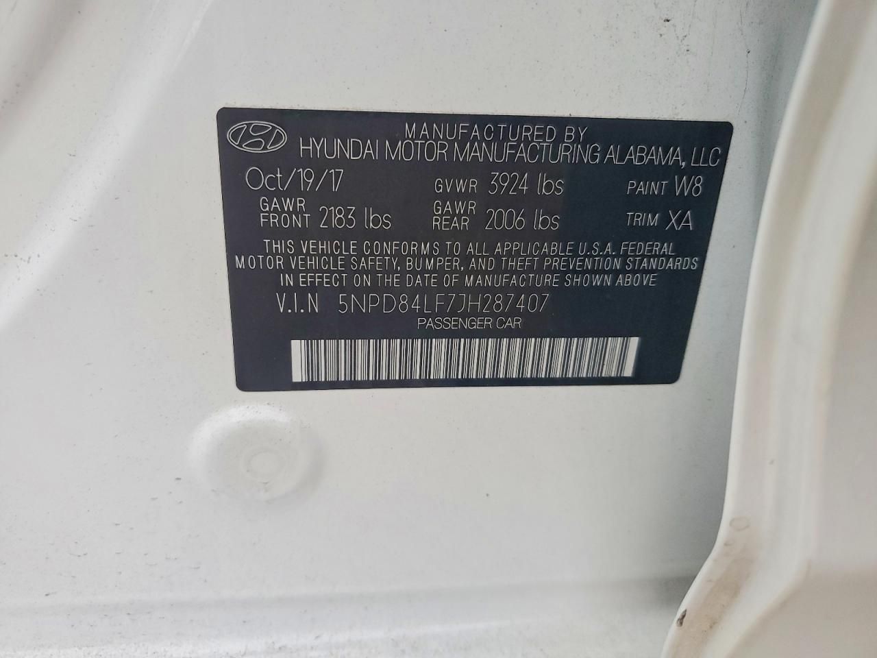 2018 Hyundai Elantra sel