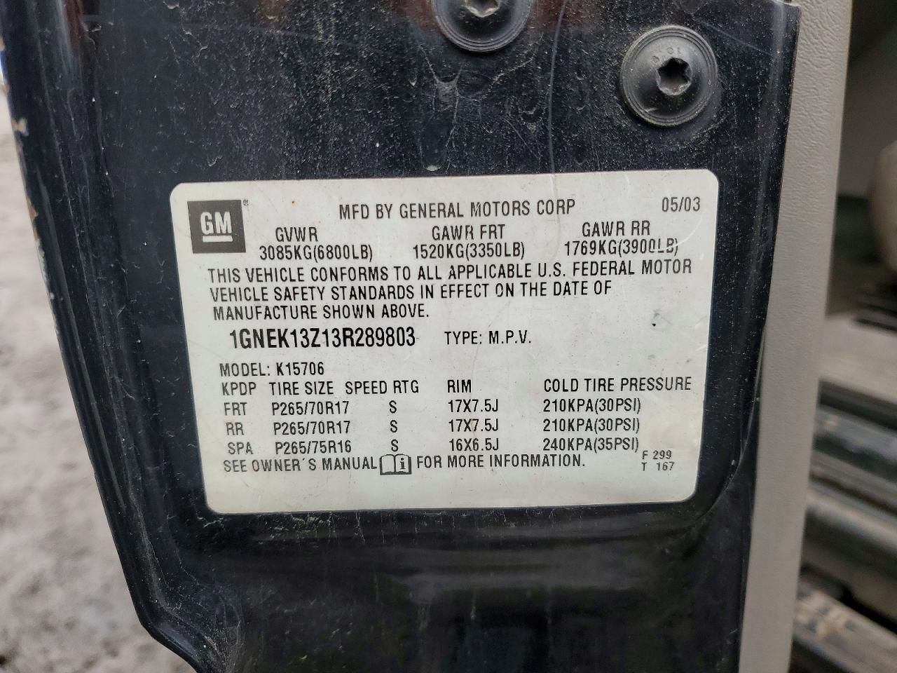 2003 Chevrolet Tahoe K1500