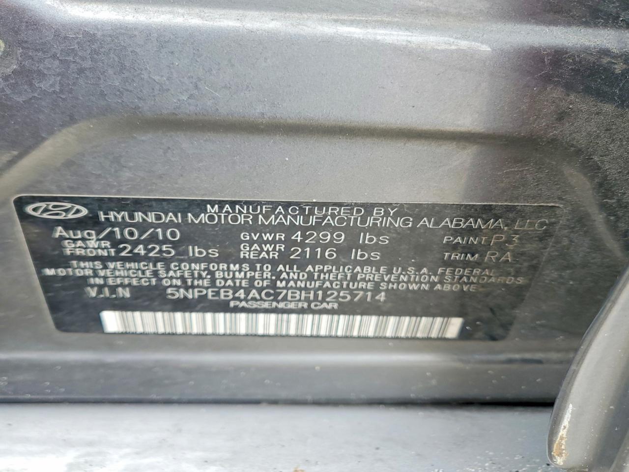 2011 Hyundai Sonata gls