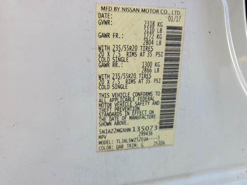 2017 Nissan Murano pla