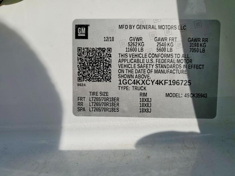 2019 Chevrolet 2019 Chev Slvrdo 3500 CR 4X4 N