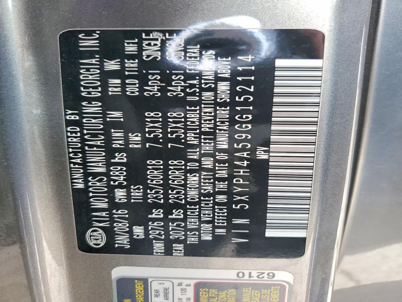 2016 KIA Sorento ex V6