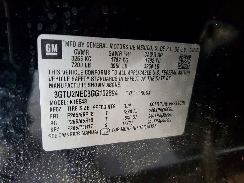 2016 GMC Sierra K1500 slt