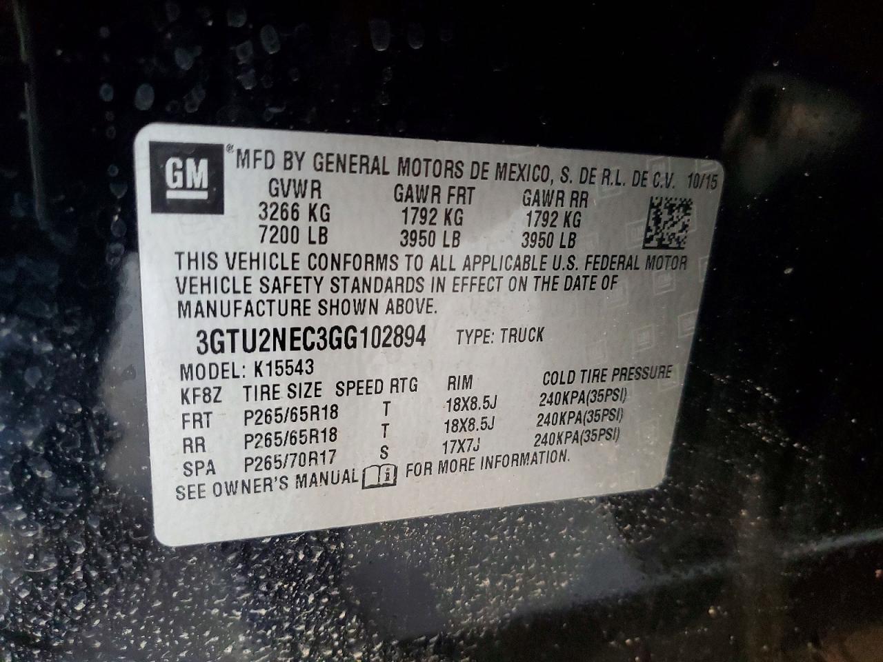 2016 GMC Sierra K1500 SLT