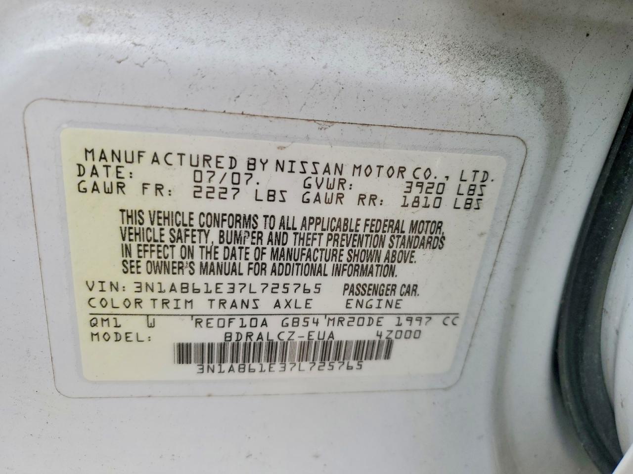 2007 Nissan Sentra 2.0