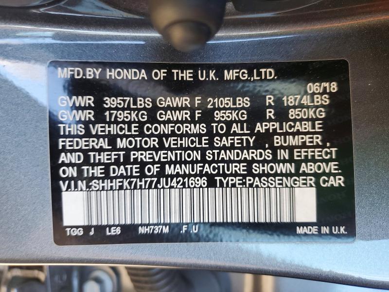 2018 Honda Civic exl