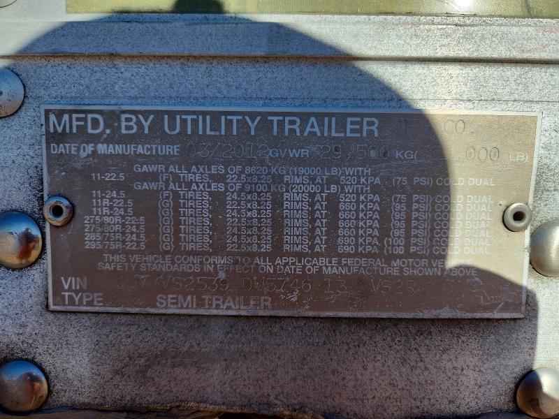 2013 Utility VS2RA Refrigerated Van Trailer