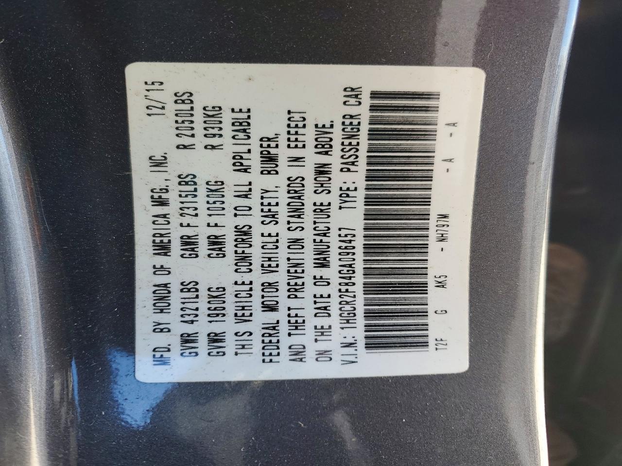 2016 Honda Accord exl