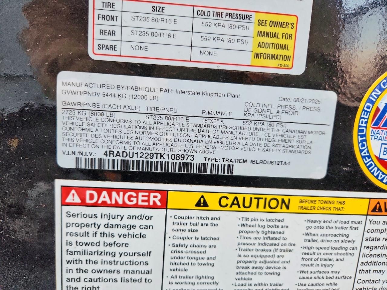 2026 Interstate IBLRDU612TA4 Dump Trailer