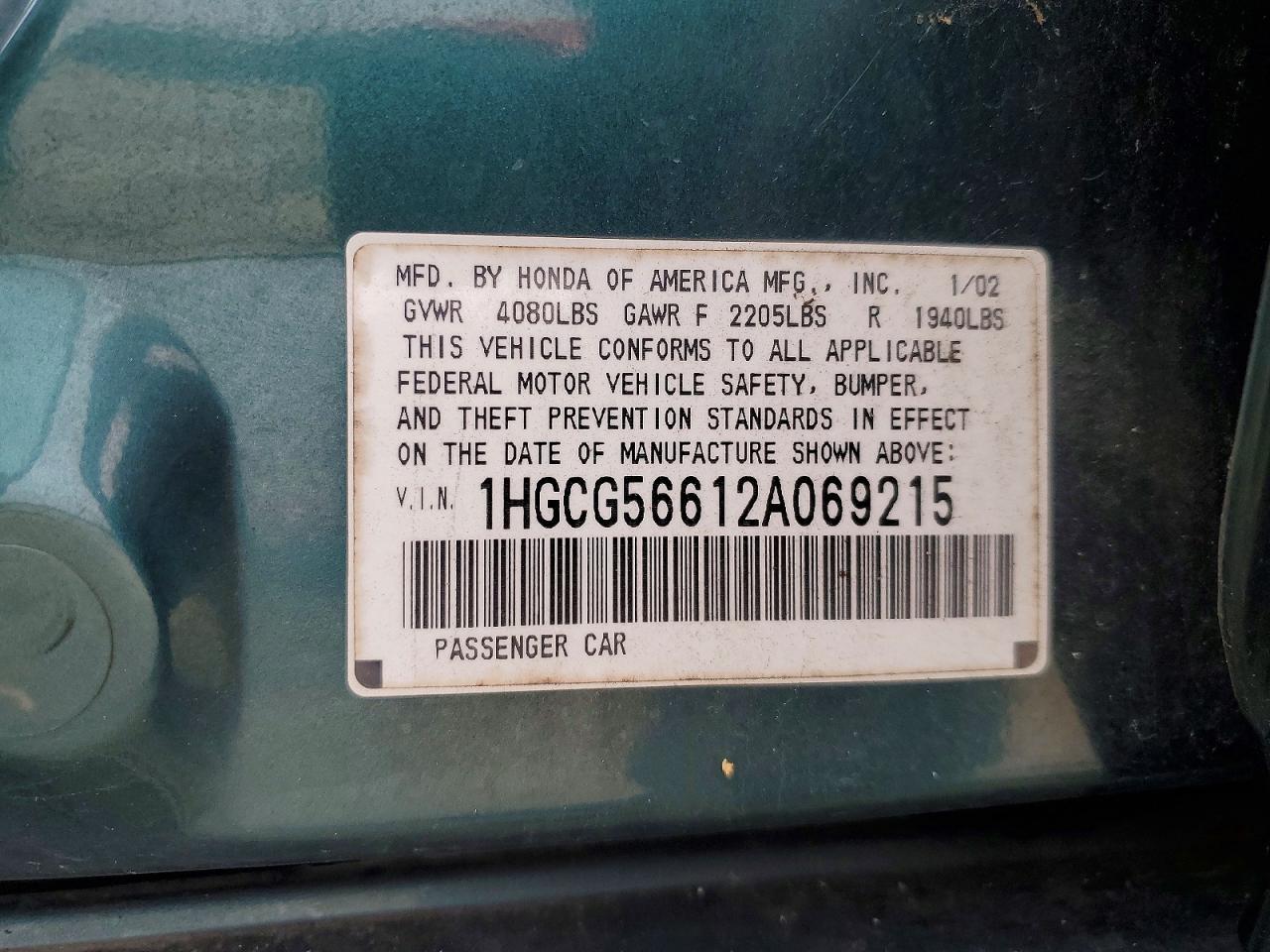 2002 Honda Accord ex