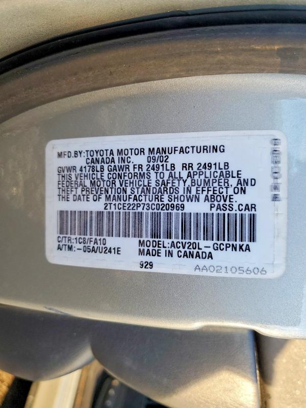 2003 Toyota Camry Solara se