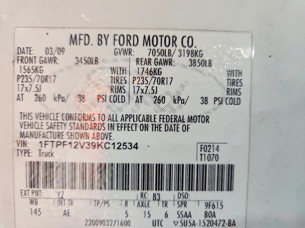 2009 Ford F150