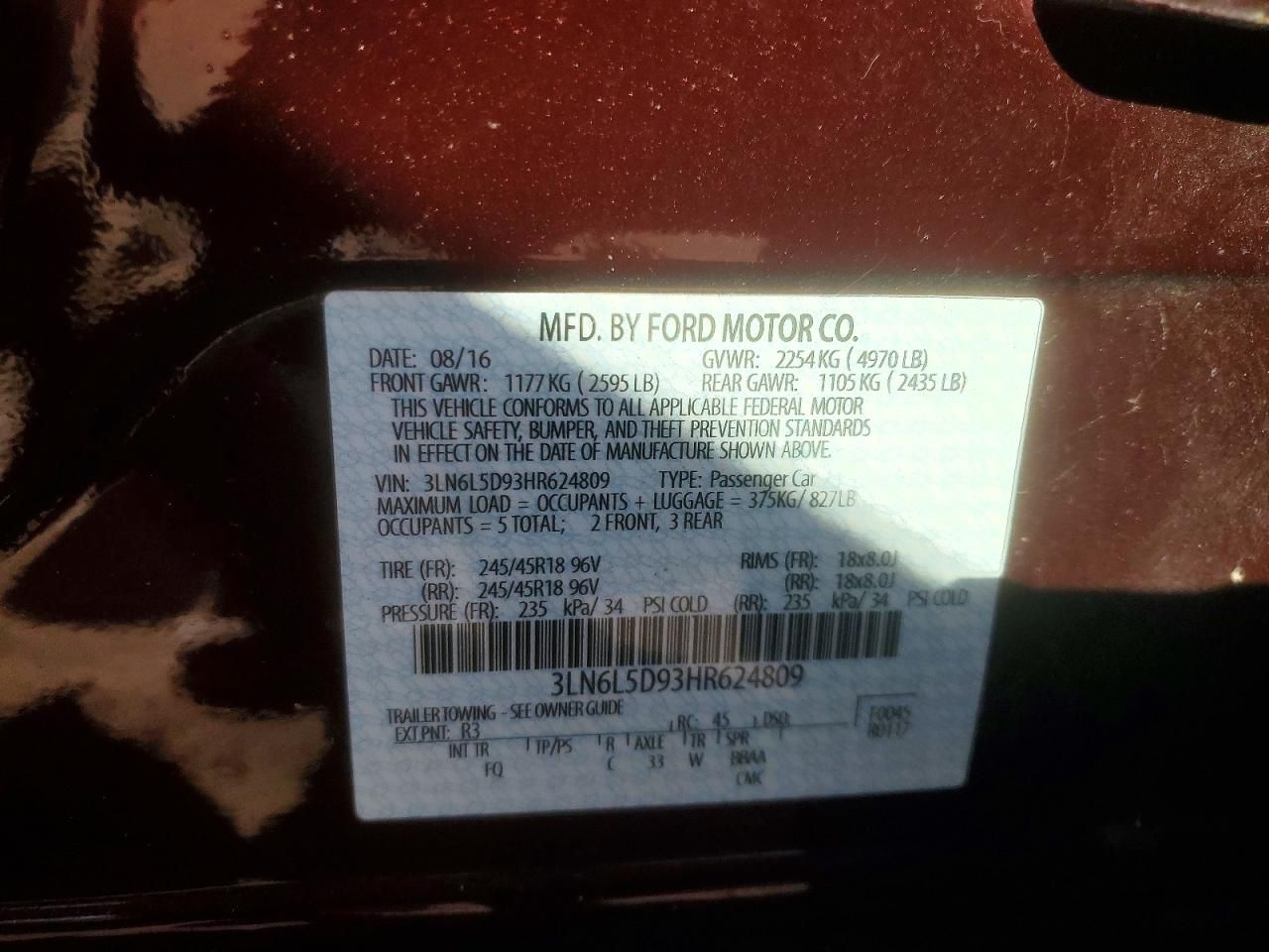 2017 Lincoln Mkz Select