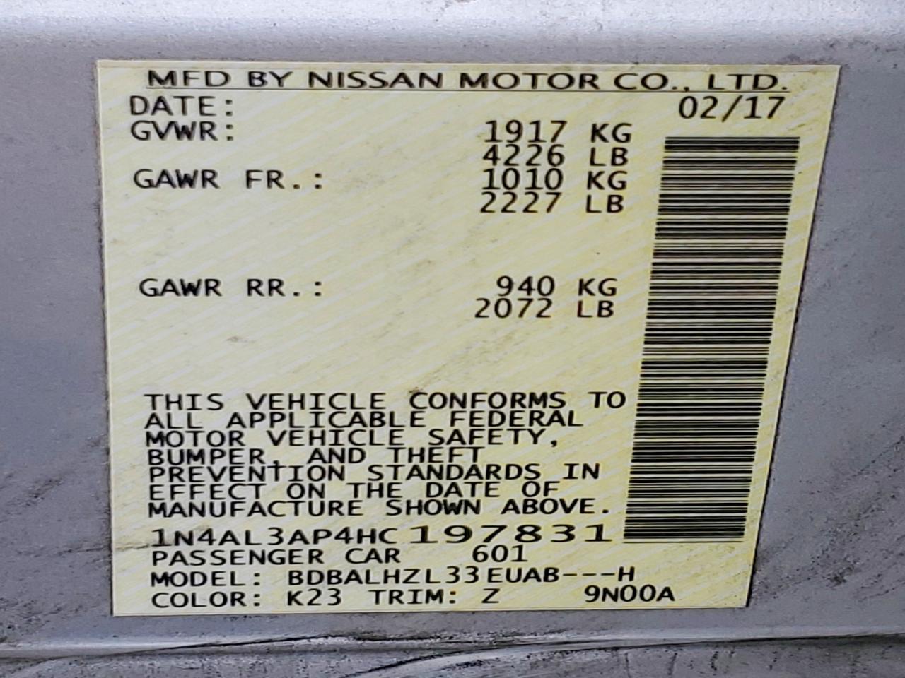2017 Nissan Altima