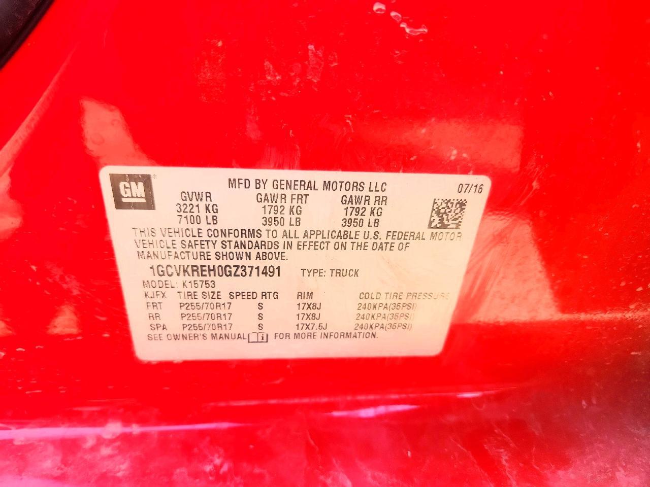 2016 Chevrolet Silverado K1500 LT