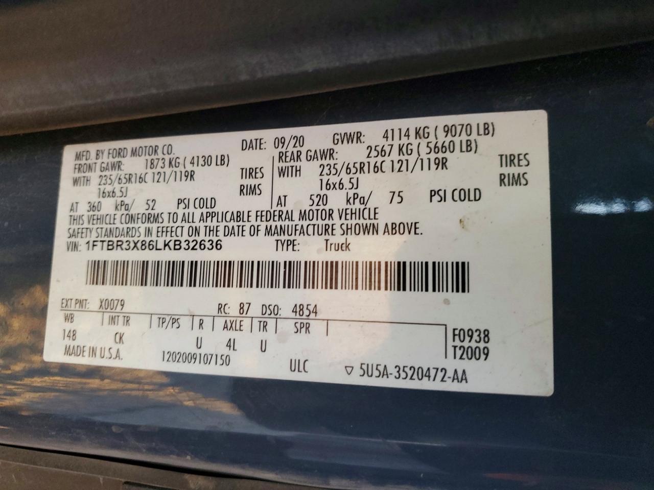 2020 Ford Transit 250 Delivery Van