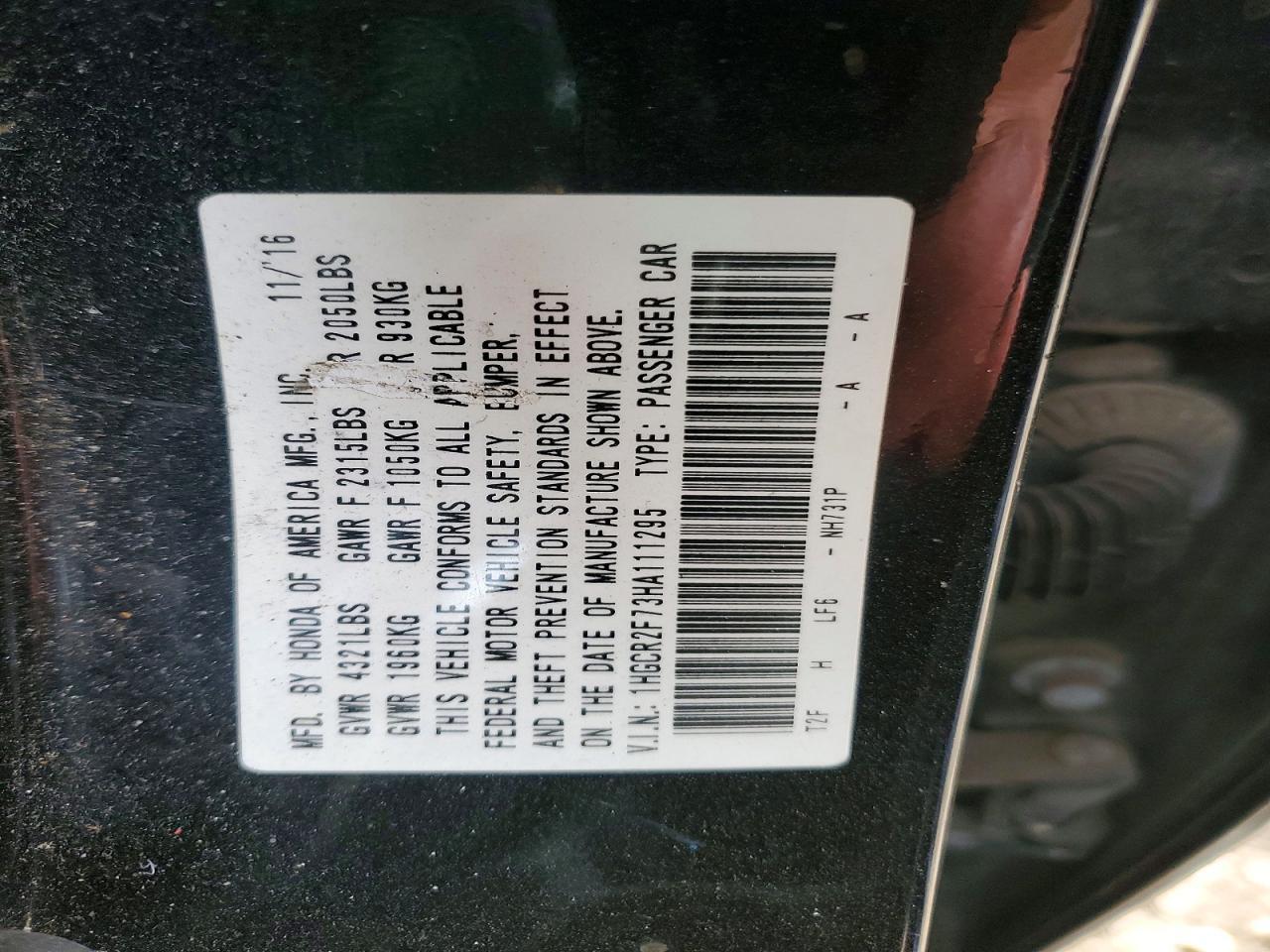 2017 Honda Accord ex