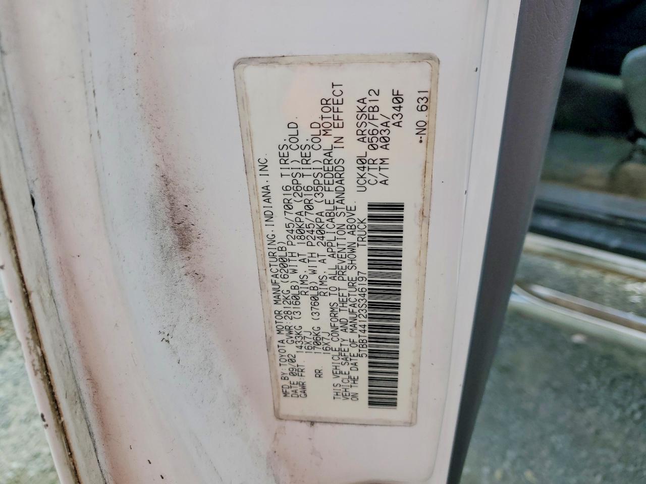 2003 Toyota Tundra Access Cab SR5