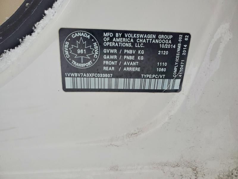 2015 Volkswagen Passat se