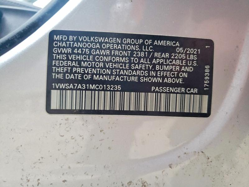 2021 Volkswagen Passat se