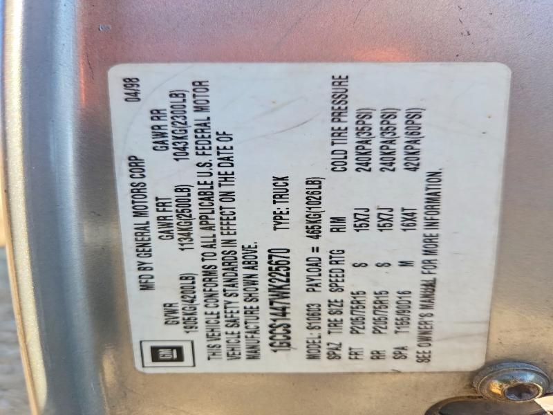 1998 Chevrolet S Truck S10