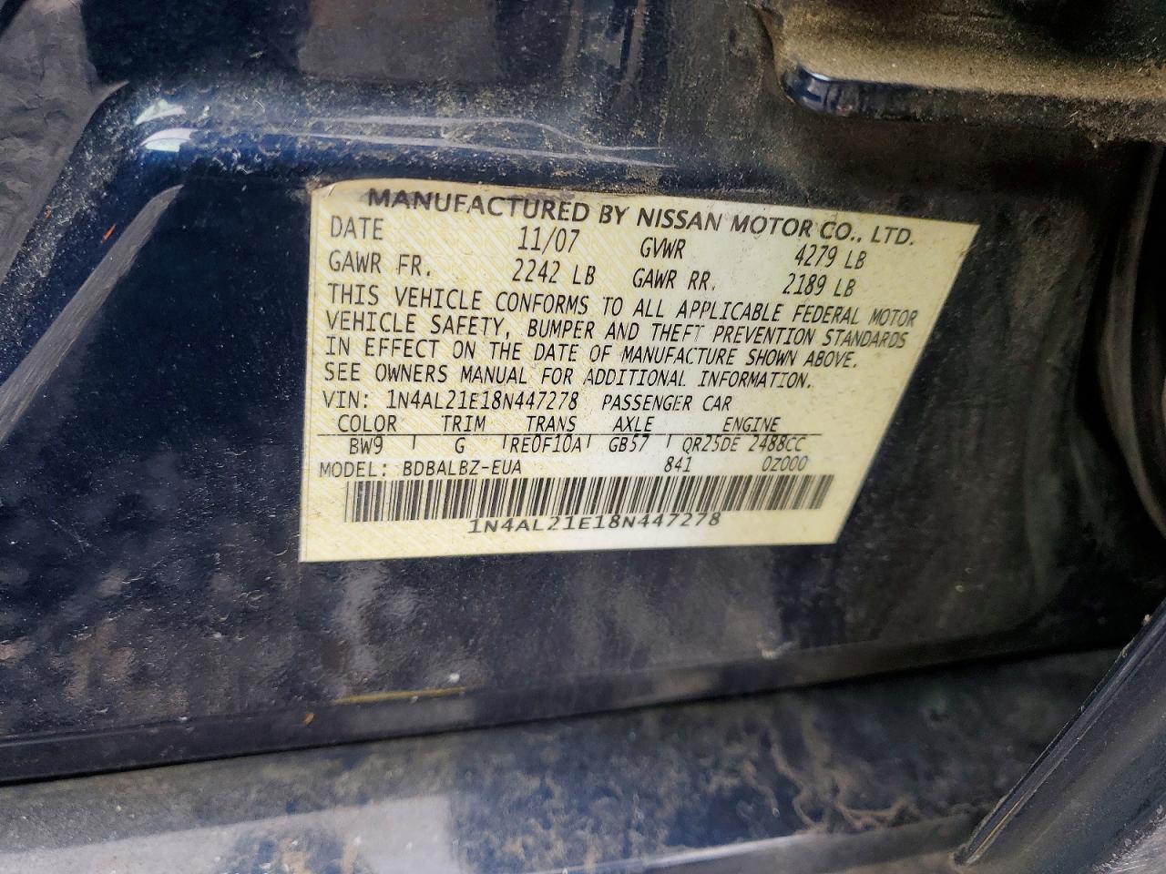 2008 Nissan Altima 2.5