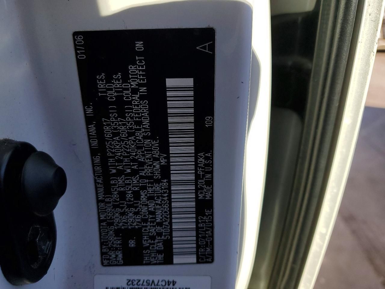 2006 Toyota Sienna xle