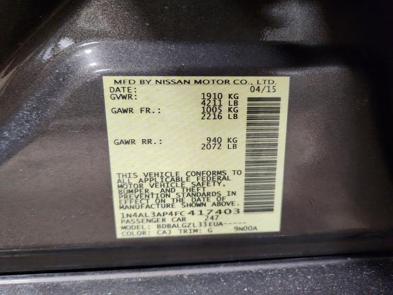 2015 Nissan Altima 2.5 s