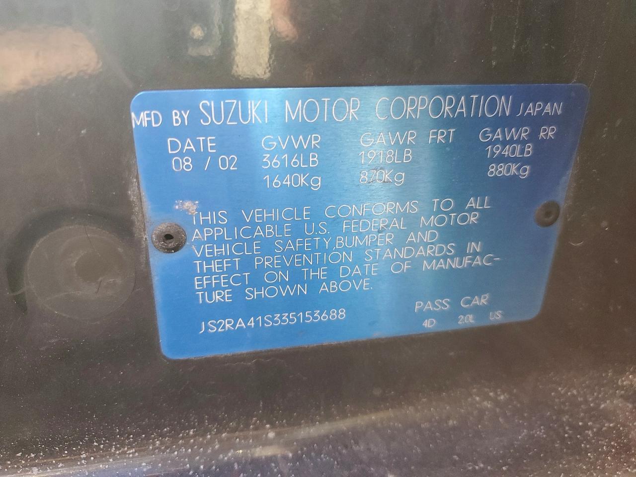 2003 Suzuki Aerio