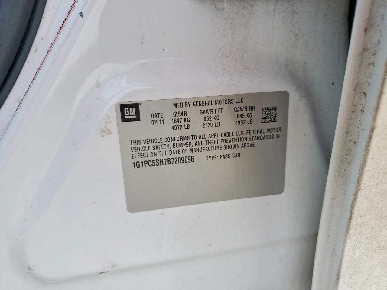 2011 Chevrolet Cruze ls