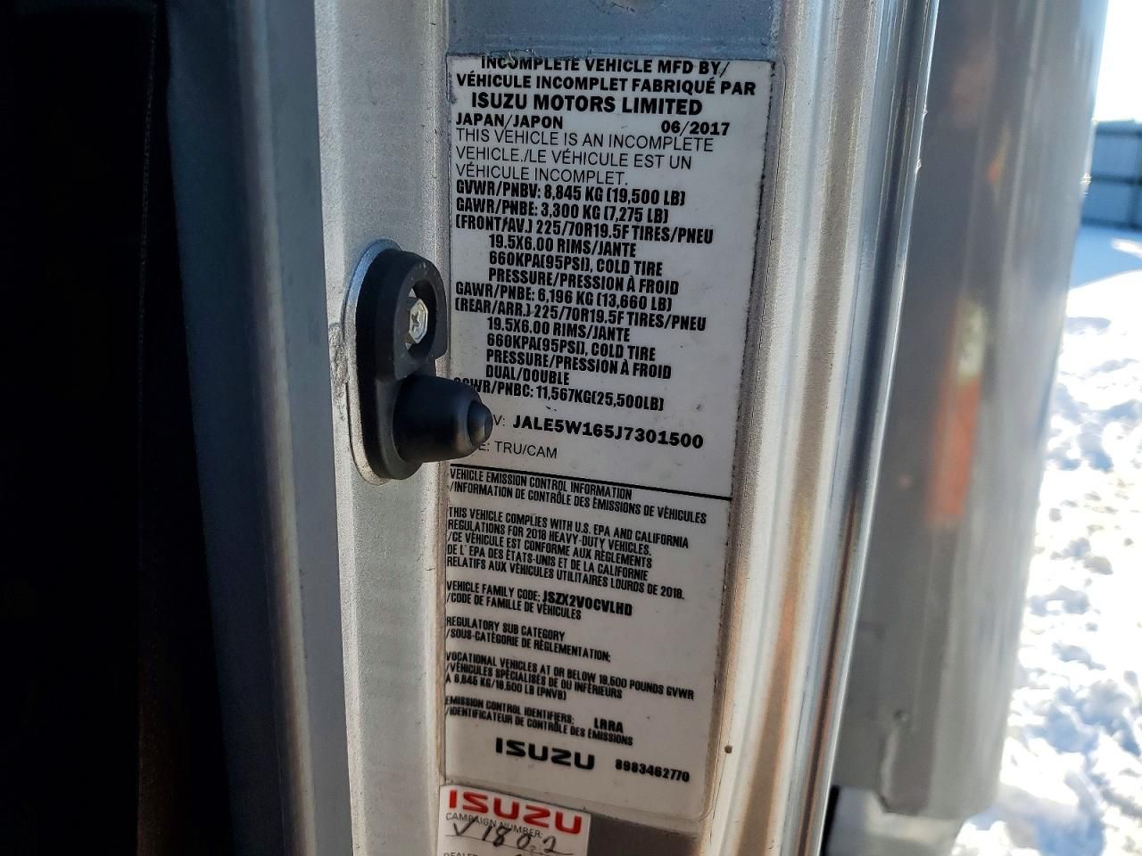 2018 Isuzu NRR Delivery Truck