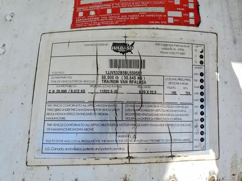 2011 Wabash Rfalhsa Refrigerated Van Trailer