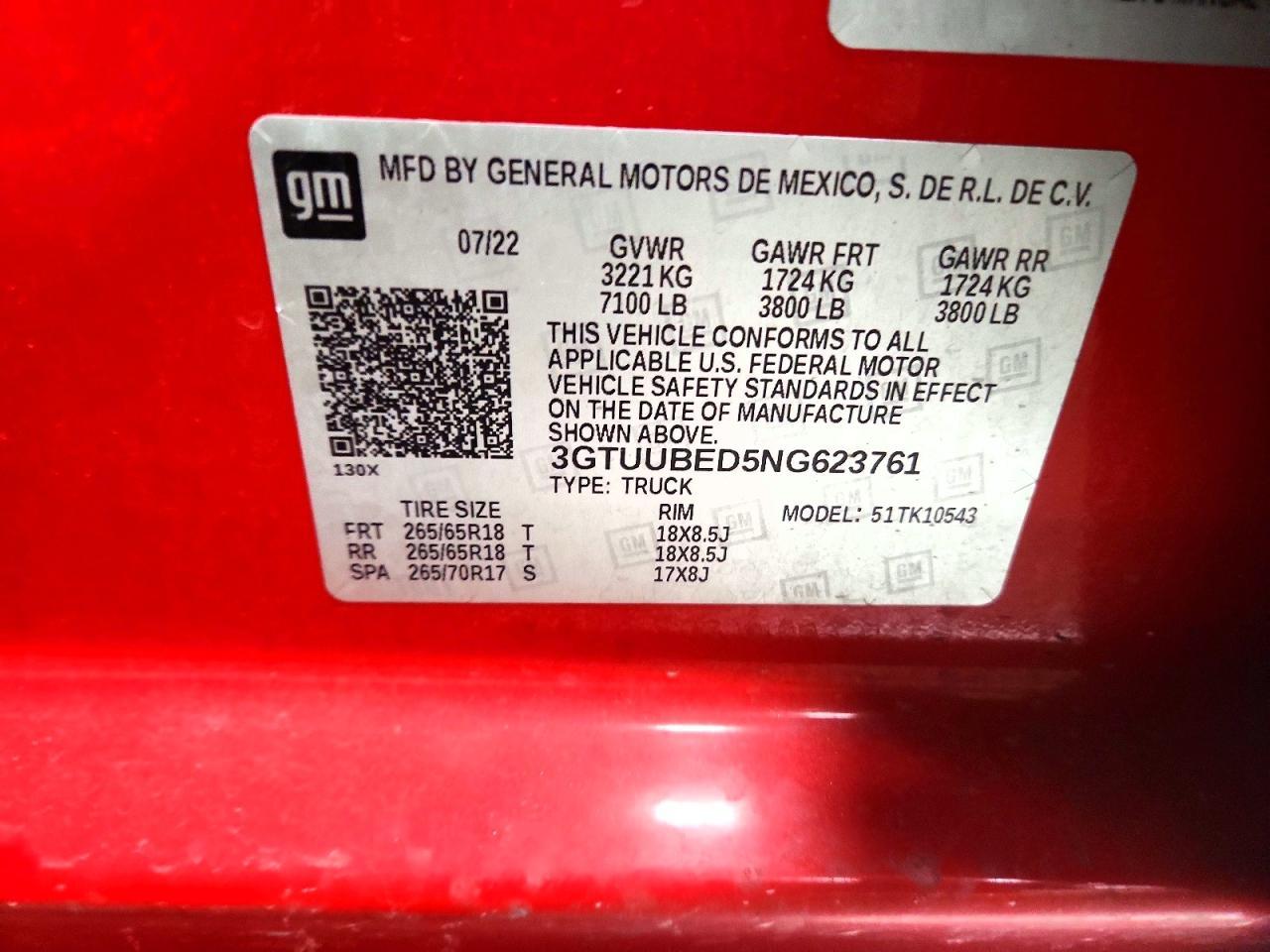 2022 GMC Sierra K1500 SLE