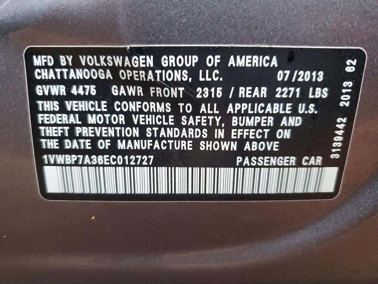 2014 Volkswagen Passat se