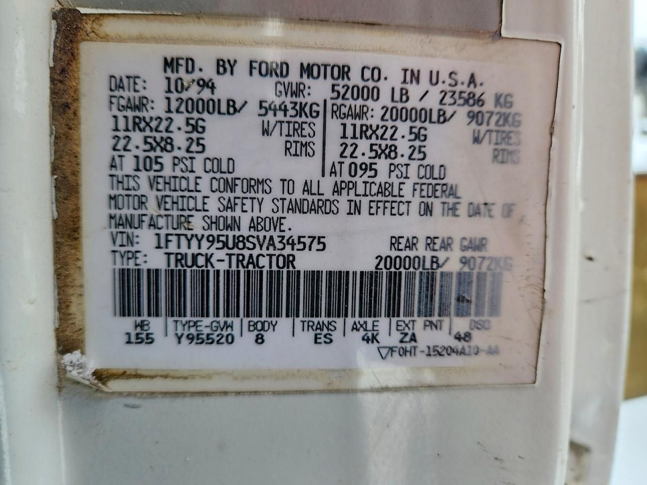 1995 Ford LTA 9000 Semi Truck