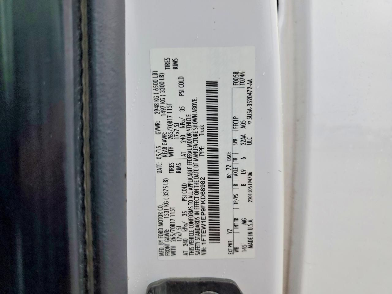 2015 Ford F150 Supercrew