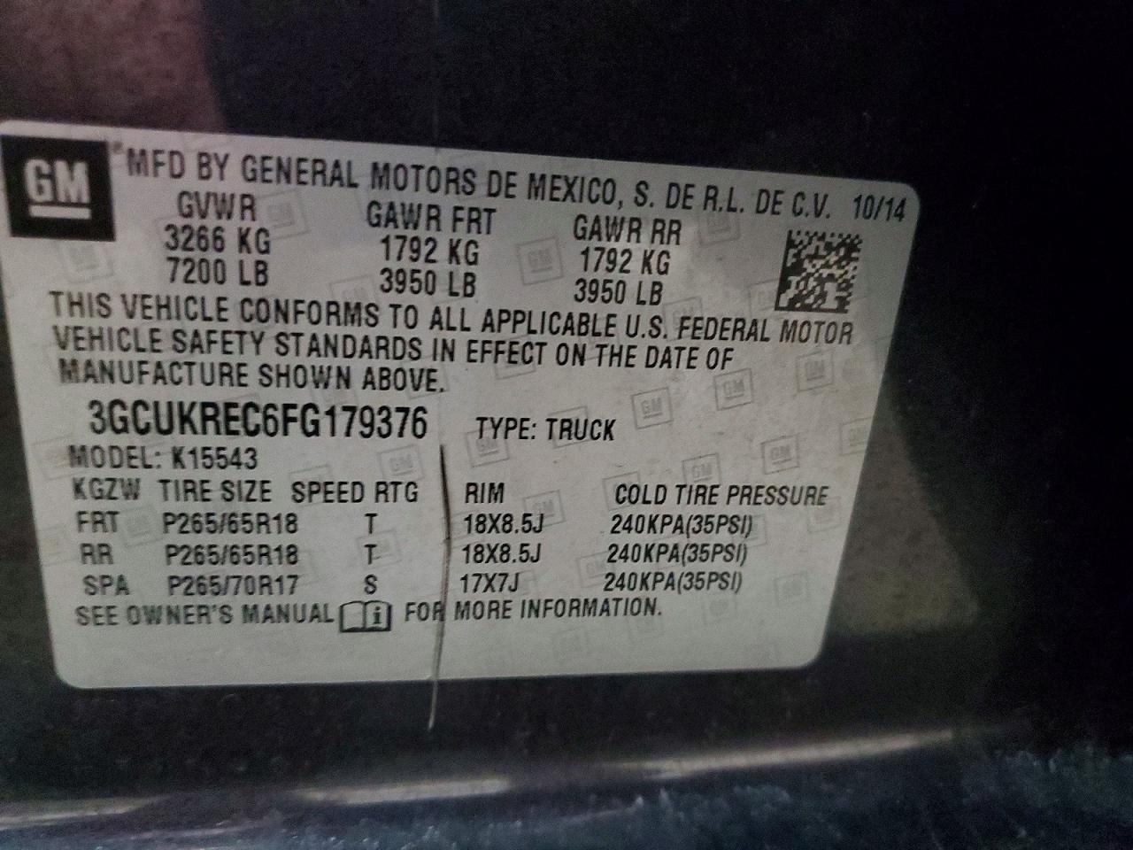 2015 Chevrolet Silverado K1500 LT