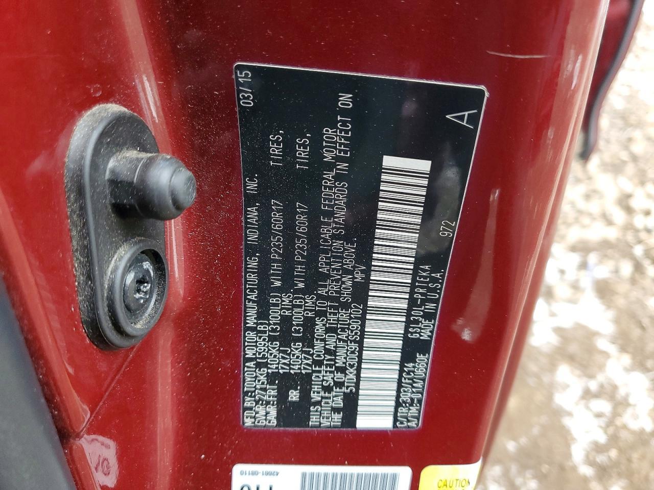 2015 Toyota Sienna le