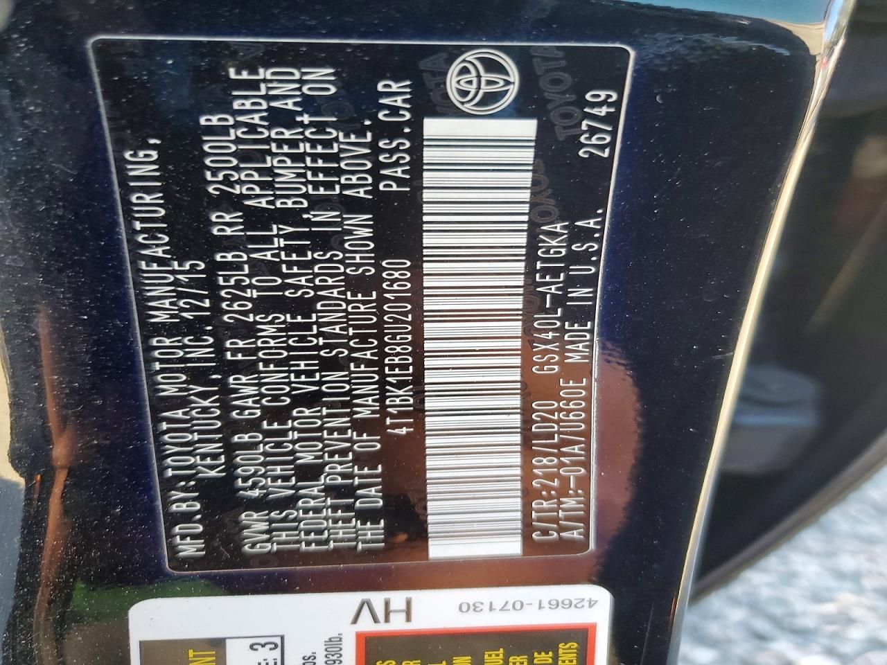 2016 Toyota Avalon xle