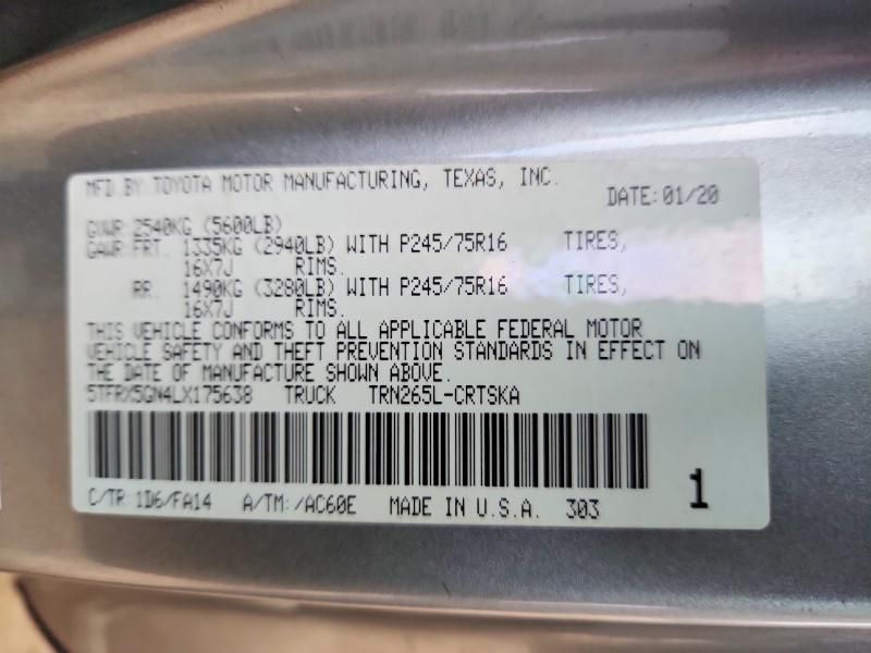 2020 Toyota Tacoma Access cab